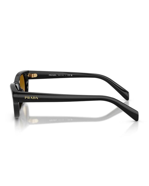 Prada Zonnebril Prc08 S 16 K10 X Zwart/geel Gradiënt Lichtbruin Dames in het Brown
