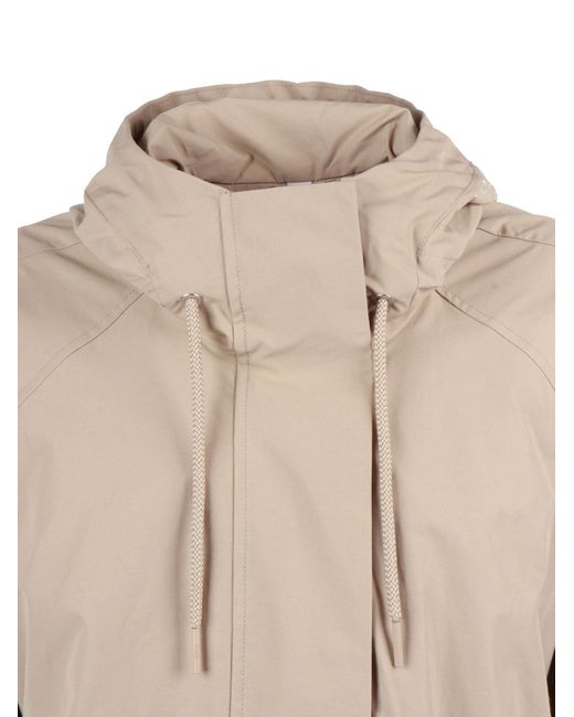 DUNO Natural Cropped Lightweight Drawstring Jacket