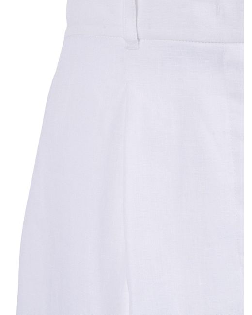 Max Mara White Pantalone Corto Caravan