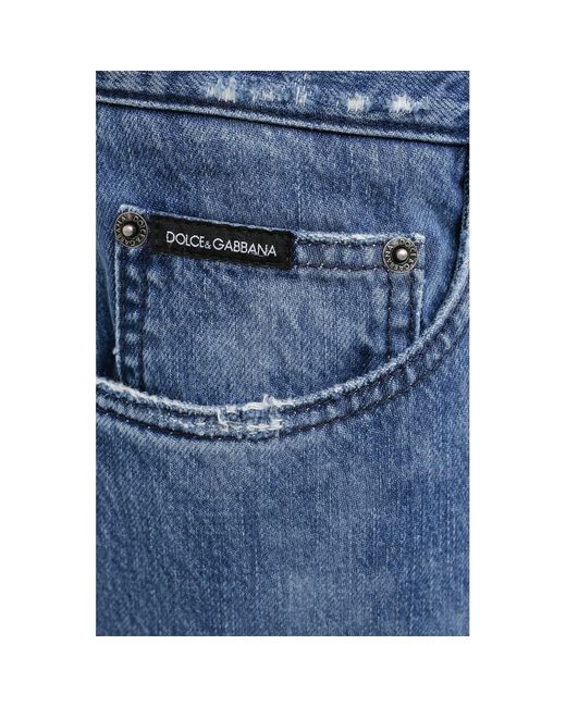 Jeans de mezclilla Dolce & Gabbana de hombre de color Blue