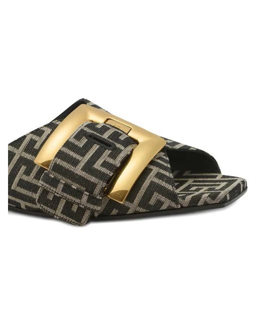 Sandalias con monograma Anthem de Balmain de color Multicolor