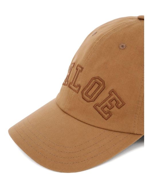 Chloé Natural Chloé Logo Baseball Cap