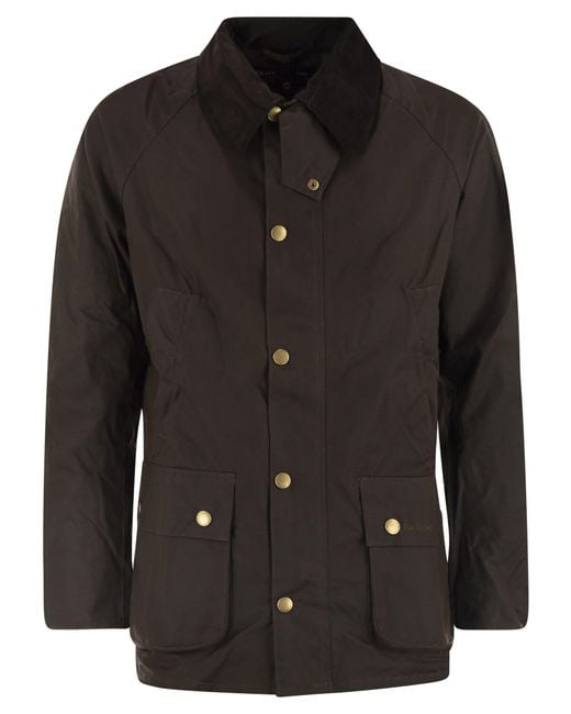 Barbour Black Ashby Wax Jacket for men