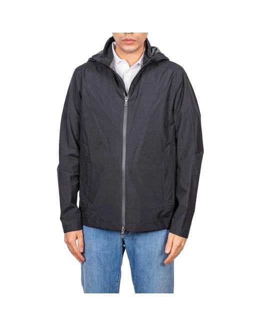 Herno Black Casual Hooded Jacket
