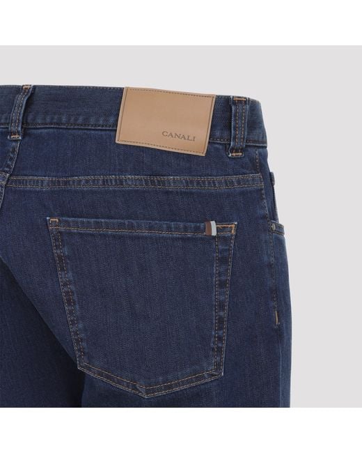 Canali Blue 5 Pocket Denim Jeans