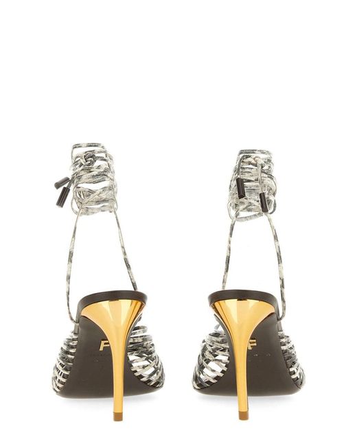 Ferragamo Metallic Leather Sandal for men