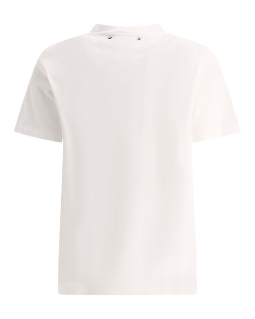 Golden Goose Deluxe Brand T -shirt Met Kristalversiering in het White