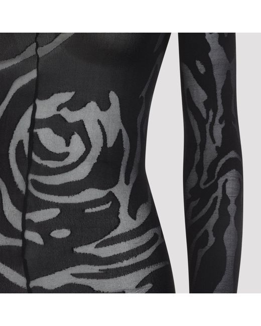 Wolford Black Rose Shadow Jumpsuit For