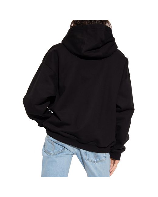 Versace Black Hooded Patch Sweatshirt for men