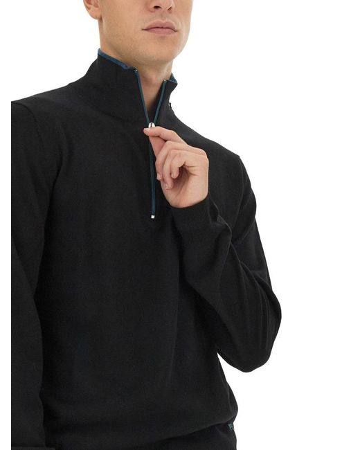 Paul Smith Black Jersey With Logo for men