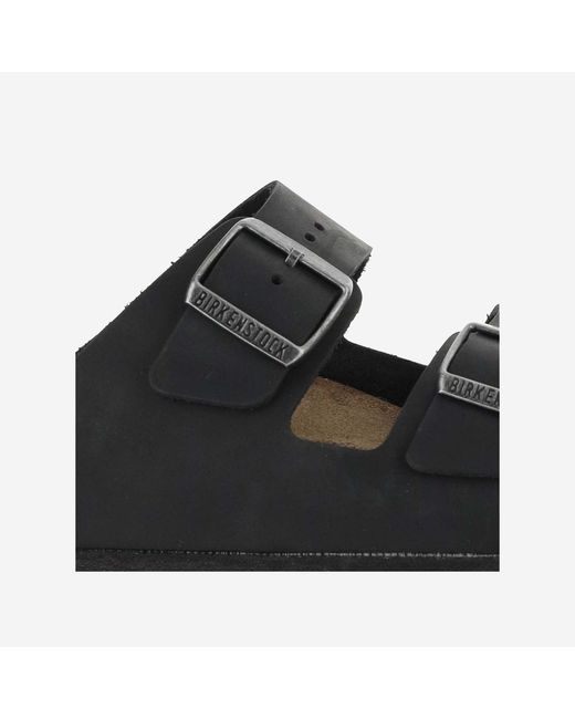Birkenstock Black Leather Arizona Sandals