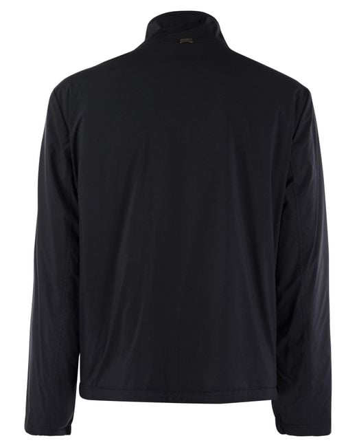 Fedeli Black Bomber Jacket for men