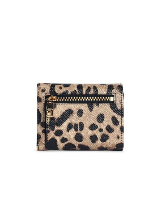 Dolce & Gabbana White 'Dauphine' Leopard Leather Portafolgio