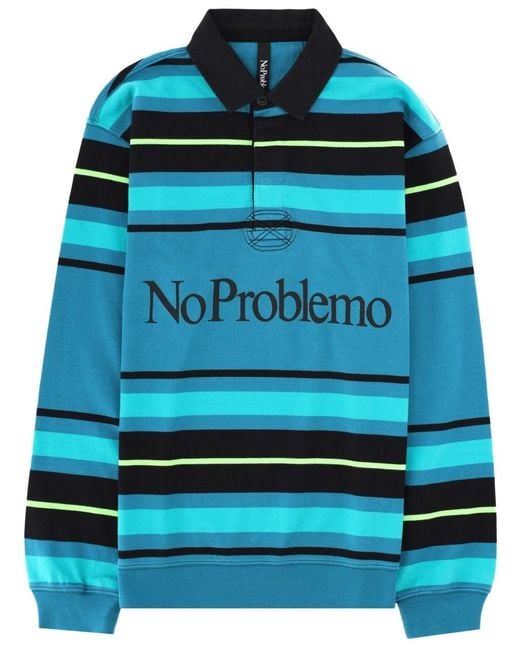 No Problemo Blue Polo Con Logo