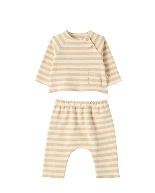 Teddy & Minou Natural Pants Set With Sweatshirt