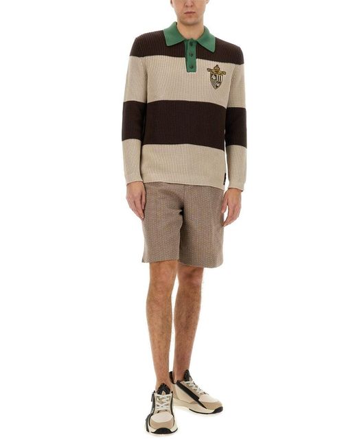 Fendi Natural Jacquard Bermuda Shorts for men