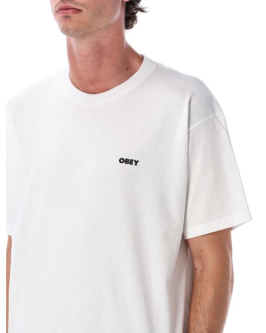 Obey White Gehorchen T -Shirts und Polos weiß
