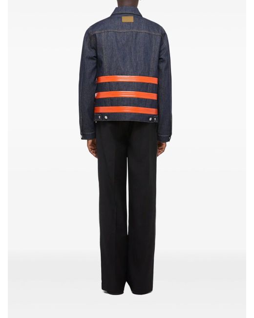 Helmut Lang Blue 3 Zip Trucker.bklyn