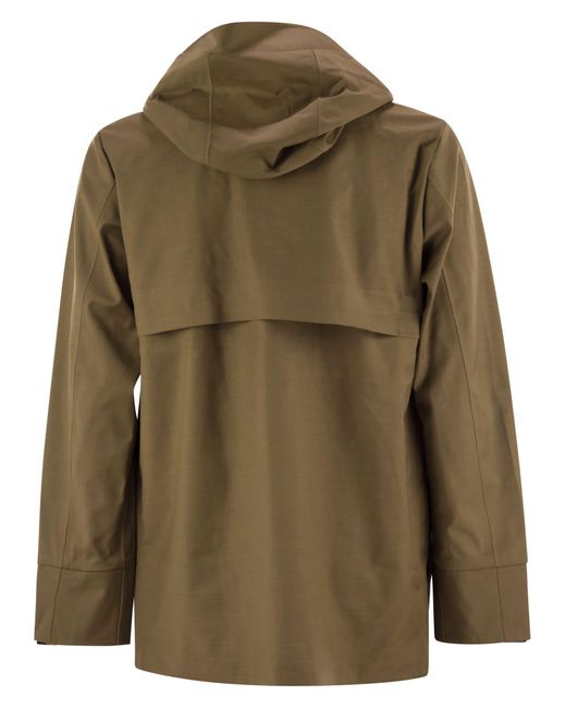 K-Way Green Erhal Tech Wool Blend Hooded Jacket for men