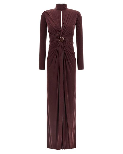 Elisabetta Franchi 'rode Loper' Lange Jurk in het Purple