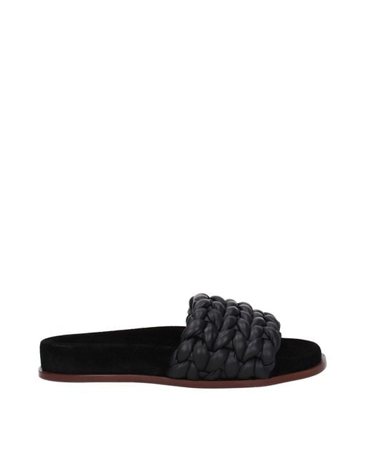 Chloé Chloé Slippers En Hoeven Kacey Dames Leer Zwart in het Black
