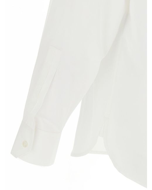 Saint Laurent Cotton Poplin Slim Fit Shirt in White für Herren