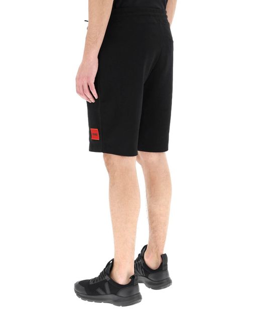 HUGO Diz Sweat Shorts in het Black voor heren