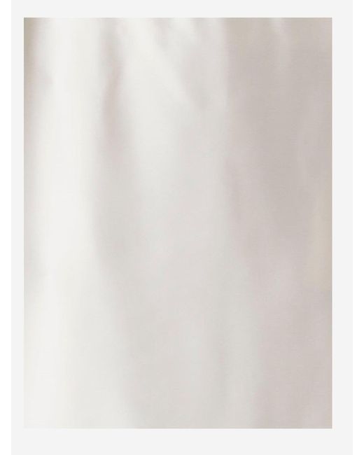 Jil Sander Viscose Midi Rok in het White