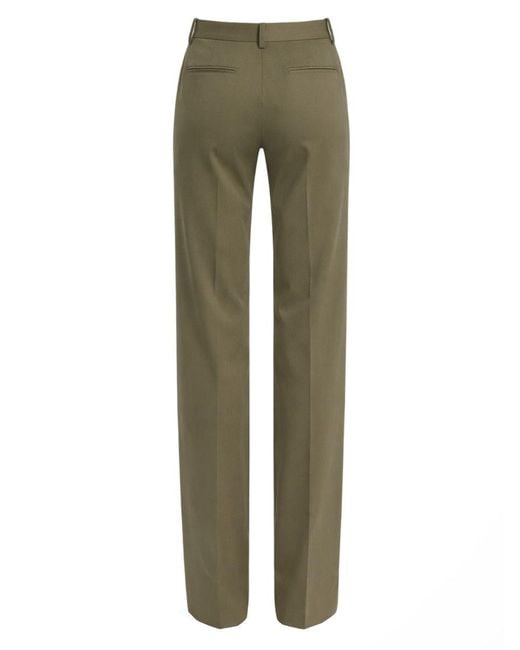 Victoria Beckham Green Tailored High Rise Pants