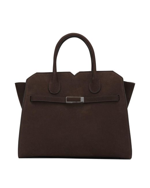 Valextra Brown Calf Leather Handbag
