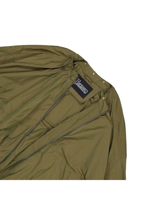 Herno Green Oversized Hooded Coat
