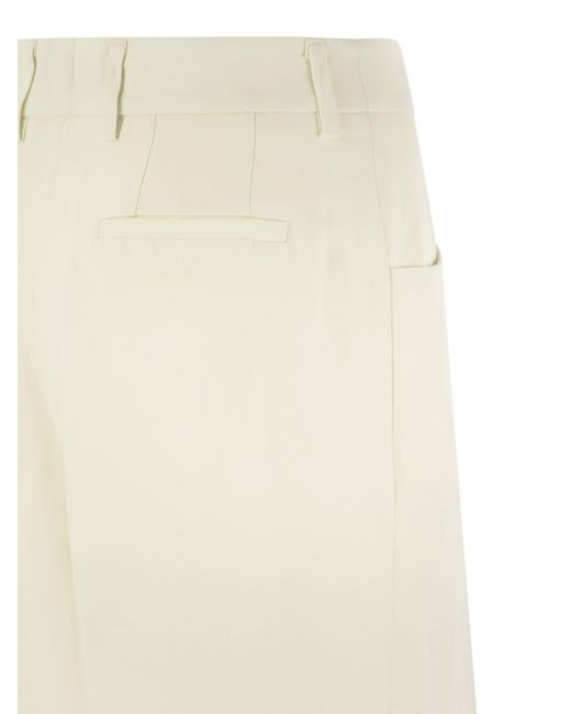 Gabrielle Viscose y pantalones de lino PT Torino de color Natural