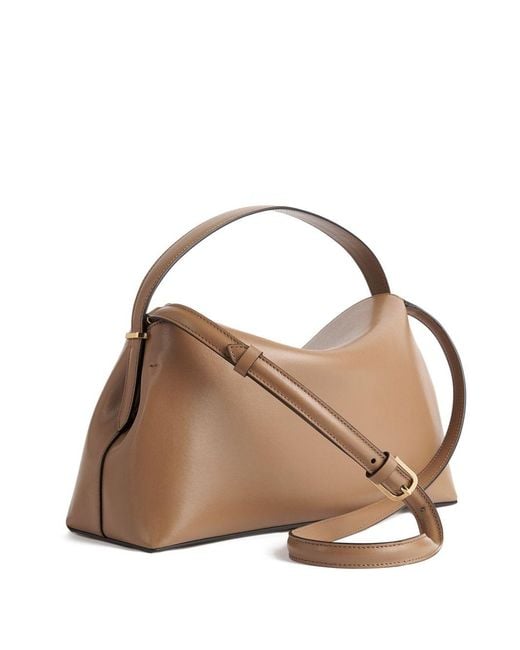 Totême Natural T-Lock Leather Shoulder Bag