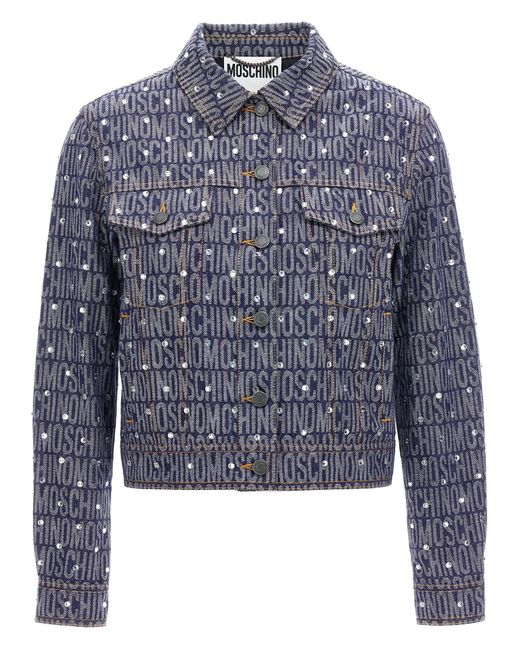 Moschino 'logo' Jas in het Blue