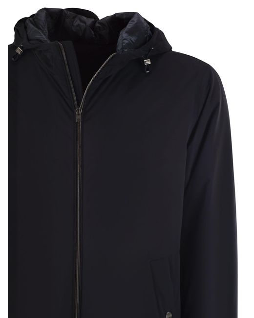 Herno Long Nylon Jacket in het Blue voor heren