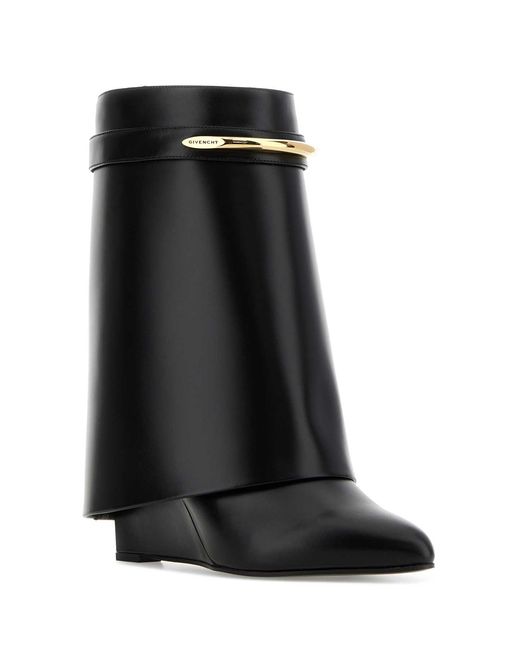 Givenchy Black Solid Heeled Boots