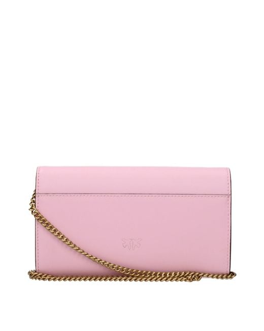 Pinko Pink Pochette Leather