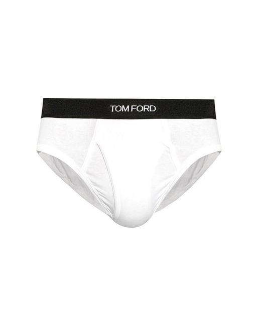 Tom Ford White Briefs With Logo