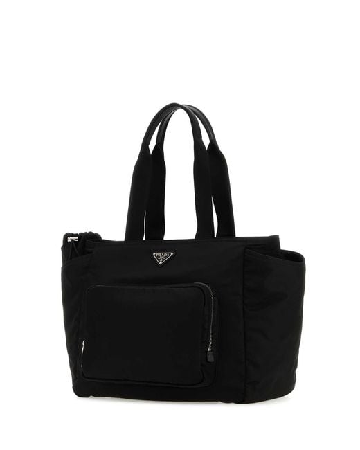 Prada Black Nylon Shopping Bag