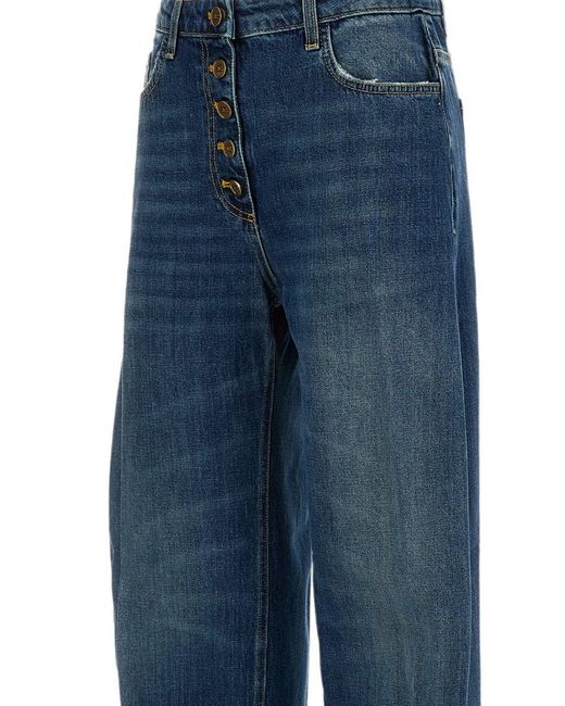 Elisabetta Franchi Blue Denim Cotton Jeans