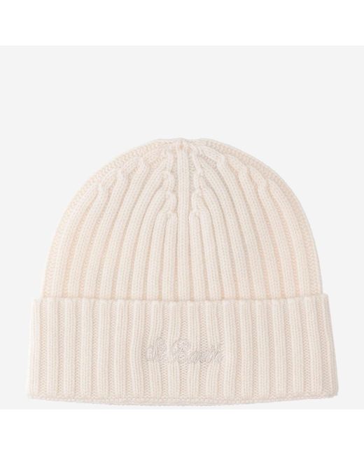 Mc2 Saint Barth Wool Blend Mütze mit Logo in Natural für Herren