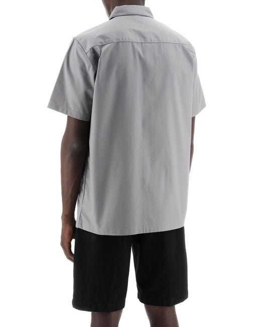 Carhartt Wip Short Meeven / Master Shirt in het Gray