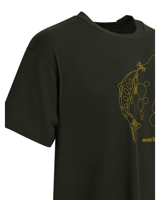 Montbell Black Polyester T-Shirt
