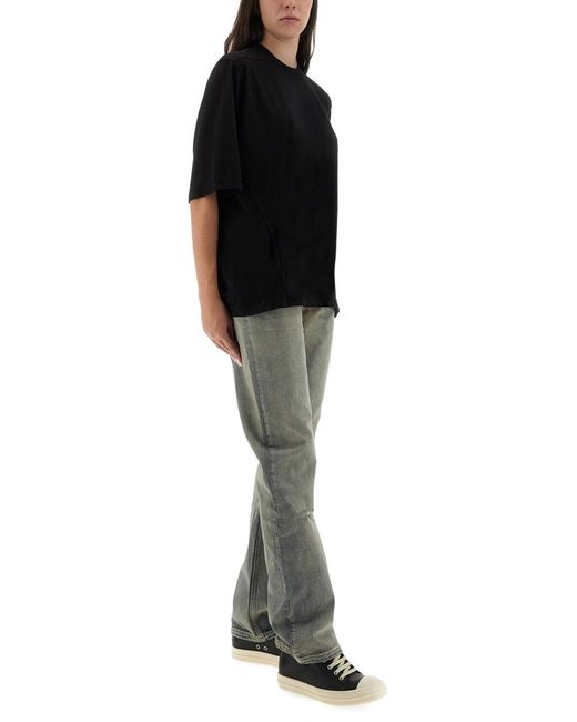 Rick Owens Green Straight Mid Rise Jeans