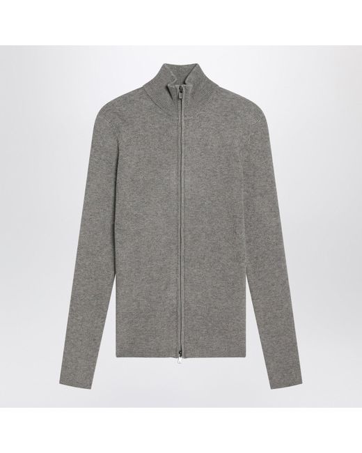 Fear Of God Gray Ribbed Zip Cardigan