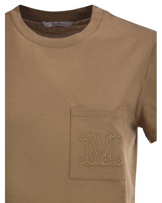 Max Mara Brown Papaia Cotton Jersey T Shirt