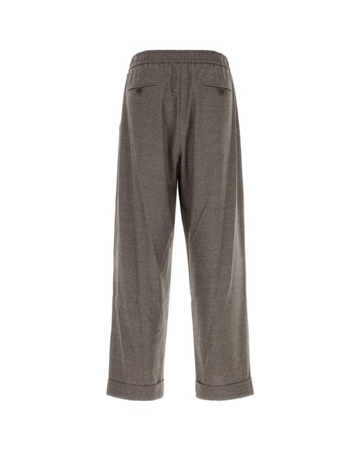 Giorgio Armani Gray Melange Wool Blend Pant for men
