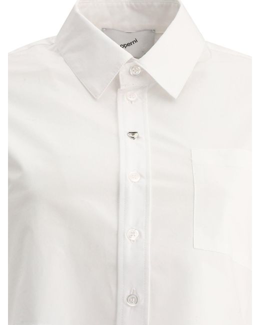 Coperni White Cropped Shirt