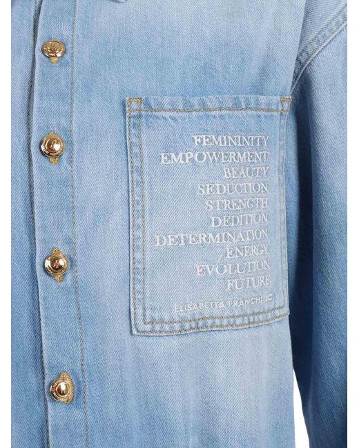 Elisabetta Franchi Blue Tuta Donna Jeans