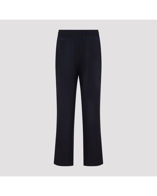 Sease Blue Seamless Mindset Regular Straight-Leg Wool Pants For for men